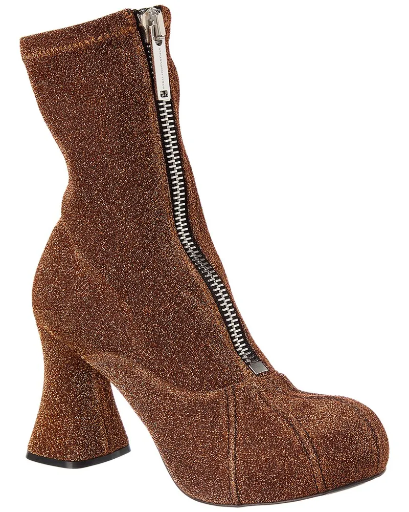 Stella McCartney Groove Lurex Bootie Orange