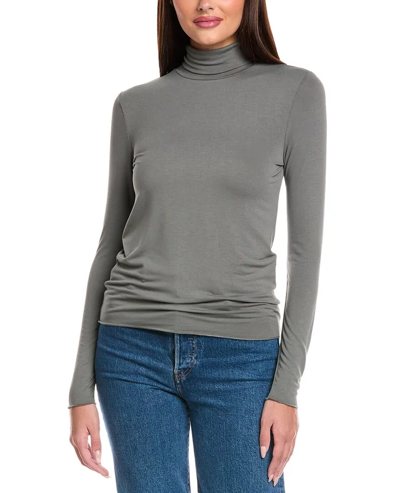 Splendid Bamboo Turtleneck Top Brown