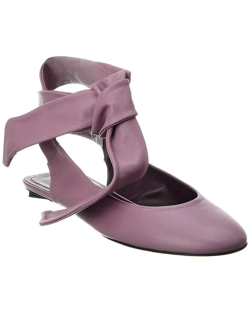 ATTICO Cloe Leather Ballet Flat Purple