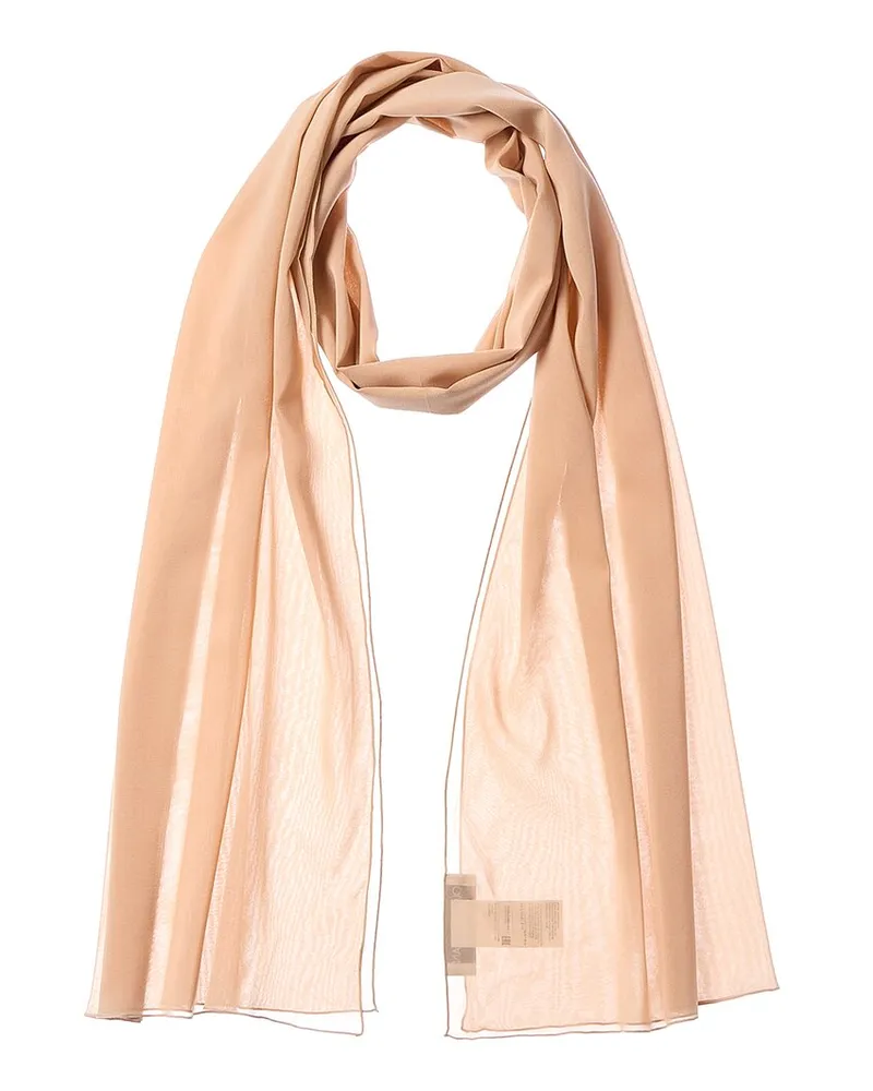 Dolce & Gabbana Chiffon Silk-Blend Scarf Beige