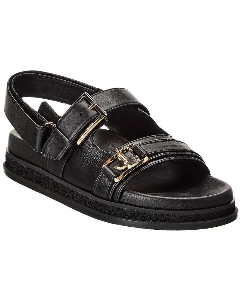 Jimmy Choo Elyn Leather Sandal Black