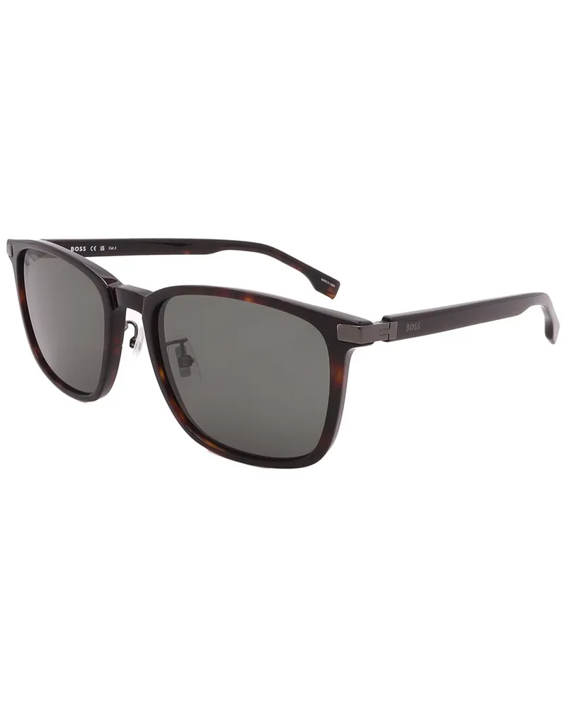 HUGO BOSS Men's 1406/S 57mm Sunglasses Black