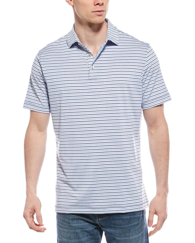 Peter Millar Avent Performance Jersey Polo Shirt Blue