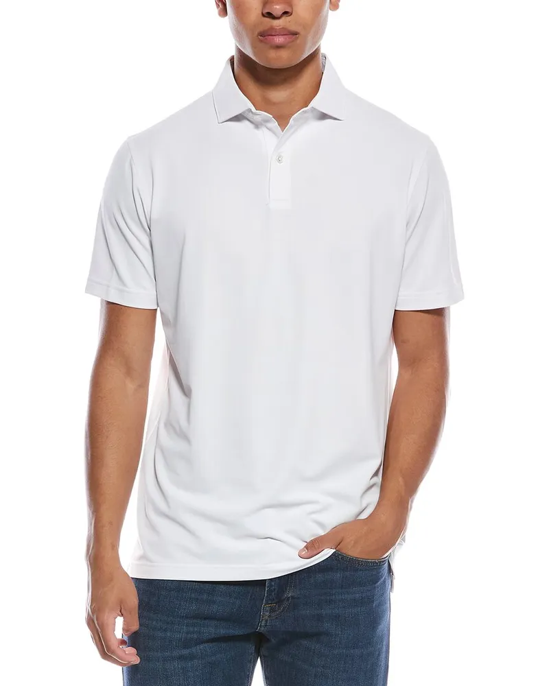 Peter Millar Soul Performance Mesh Polo Shirt White