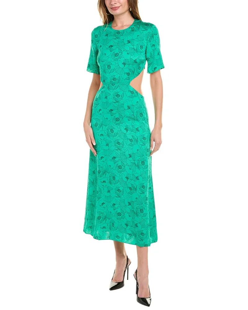 The Kooples Graphic Poppies Maxi Dress Green