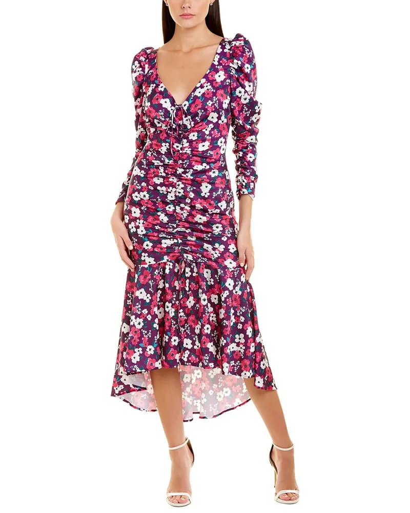 For Love and Lemons Hallie Midi Dress Pink