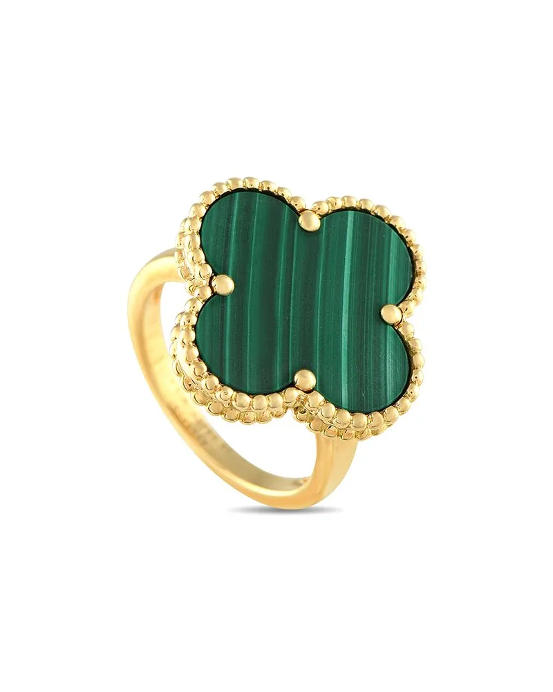 Van Cleef & Arpels 18K Malachite Ring (Authentic Pre-Loved Nocolor