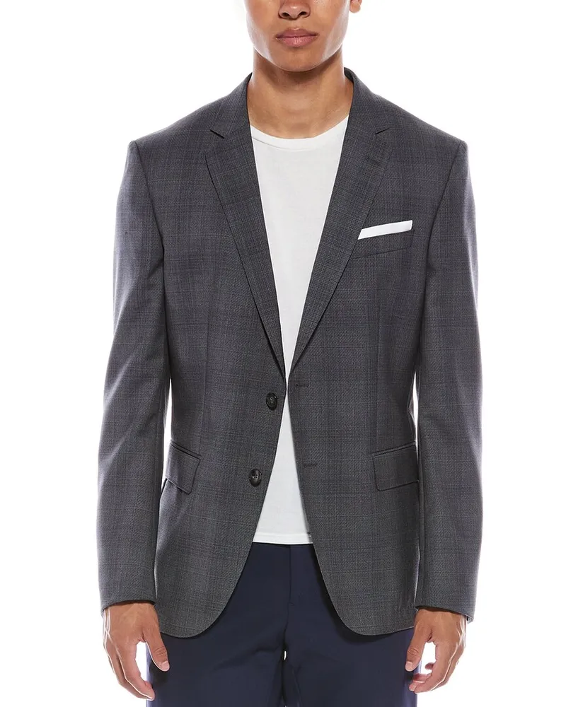 HUGO BOSS Hutson Wool Suit Jacket Gray
