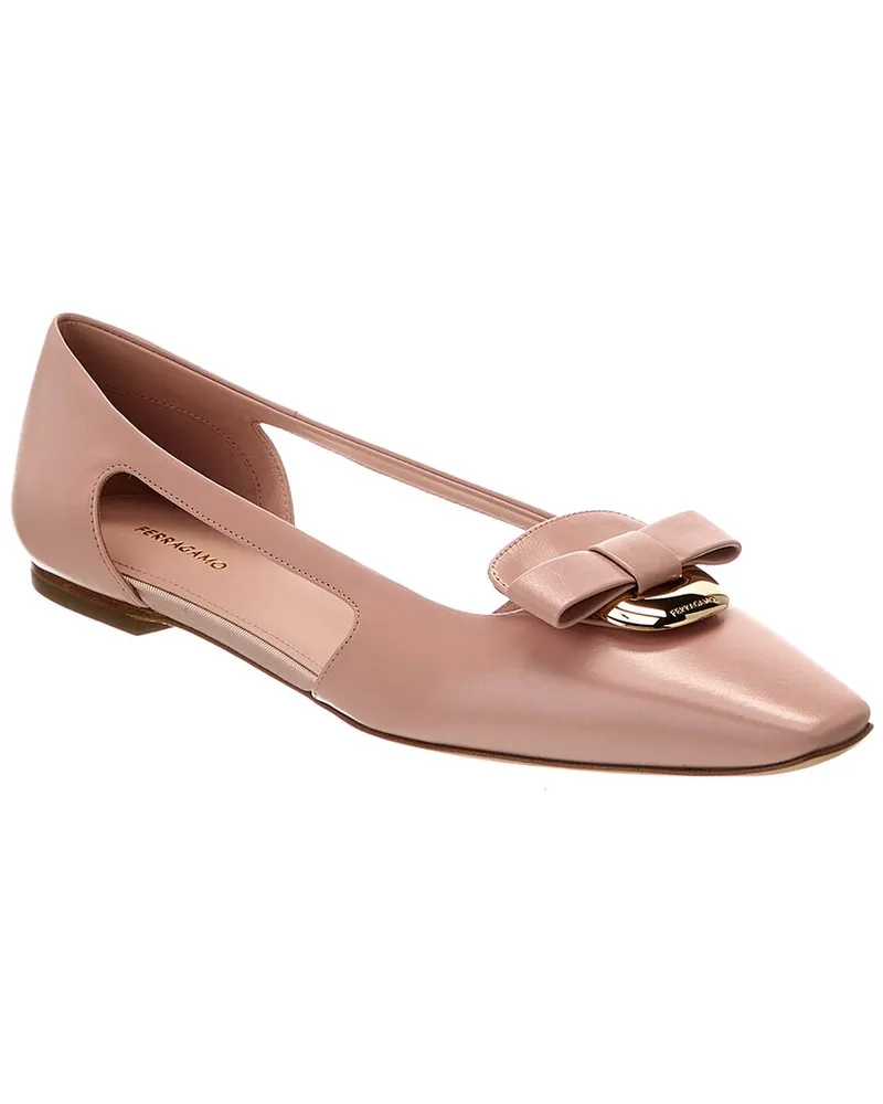 Ferragamo Terea Leather Flat Pink