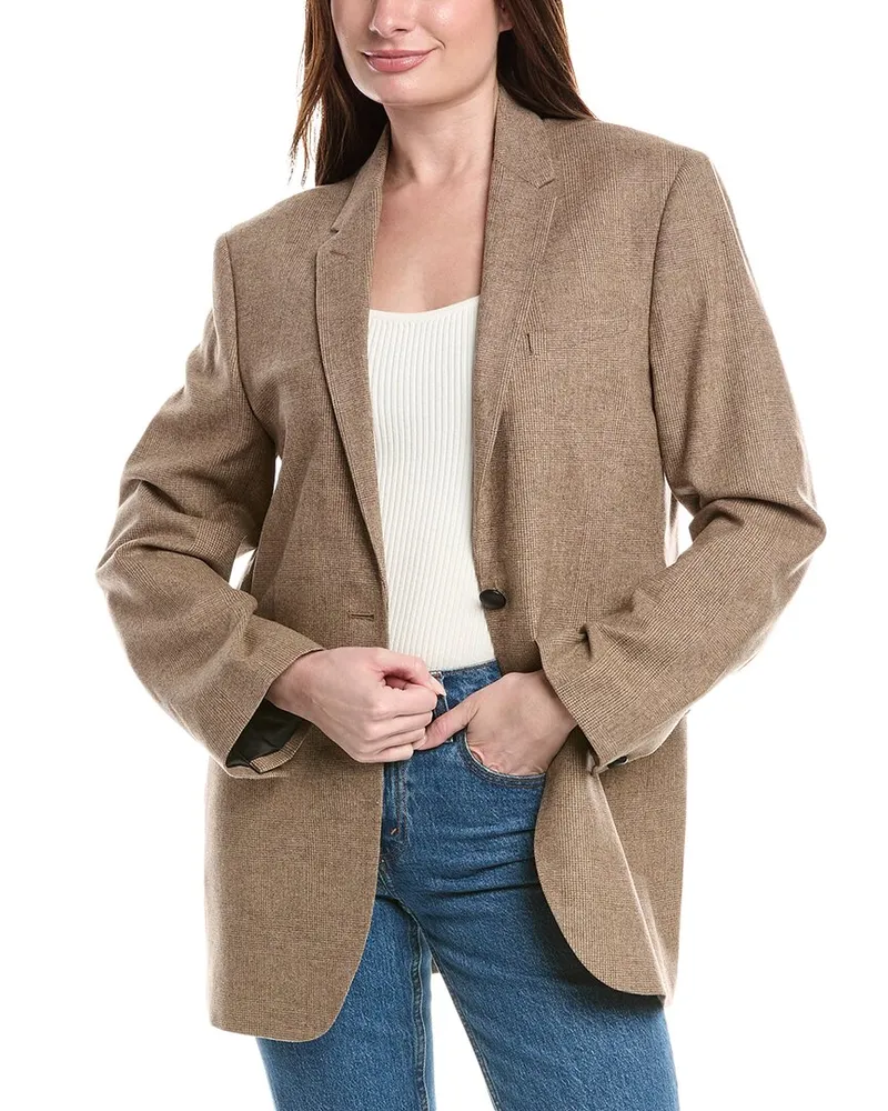 Rag & Bone Odessa Wool-Blend Blazer Brown