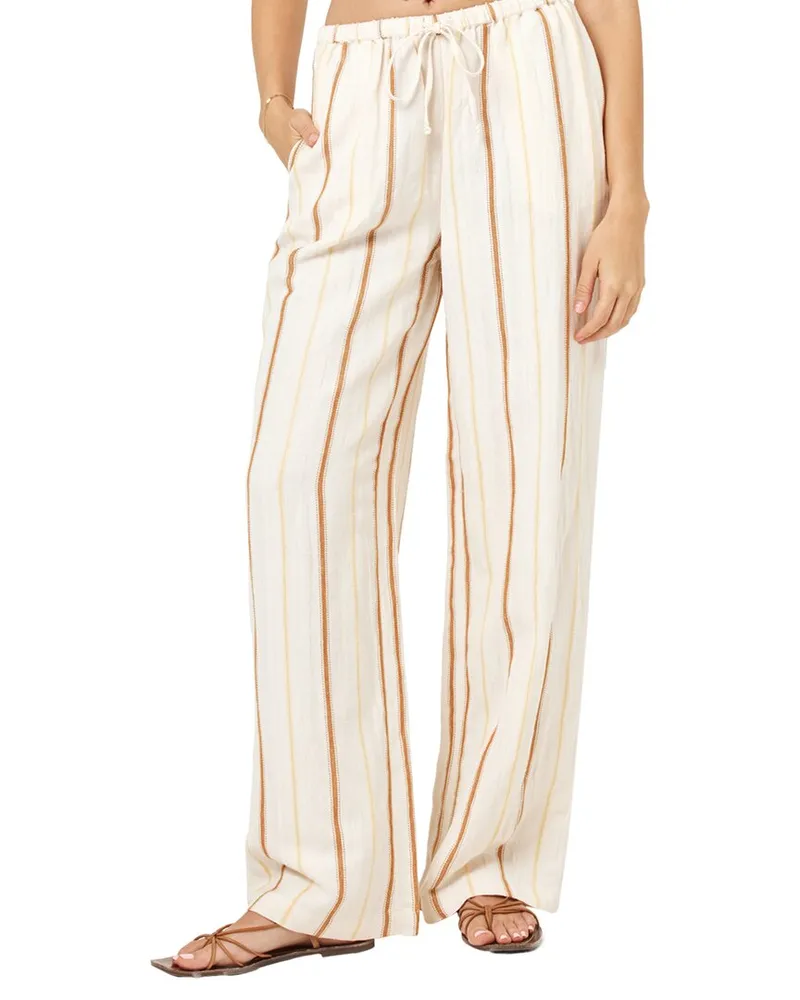 L*Space Beach House Linen-Blend Pant Nocolor
