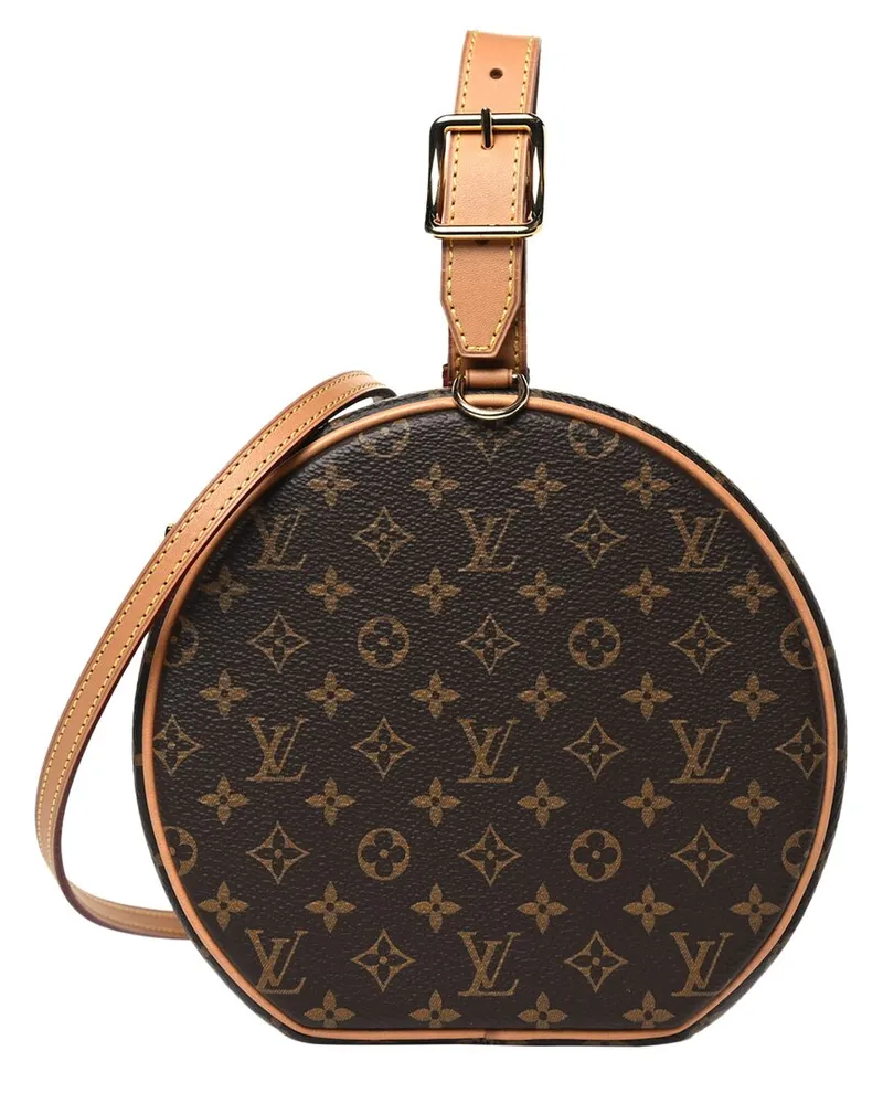 Louis Vuitton Brown Monogram Coated Canvas Petite Boite Chapeau (Authentic  Pre-Loved Brown