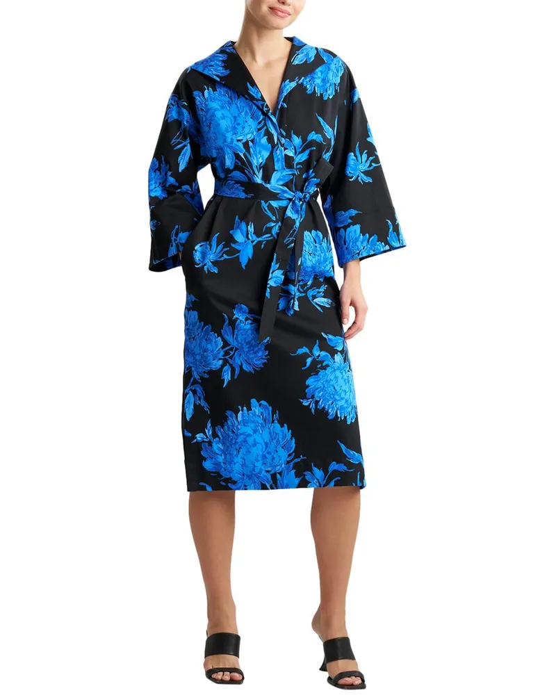 NATORI Kimona Shirt Dress Blue
