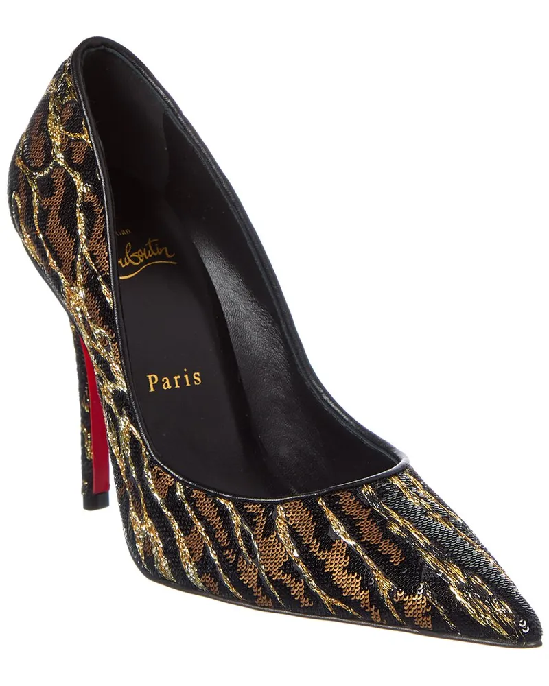 Christian Louboutin Miss Z Ocelot 100 Leather Pump Nocolor