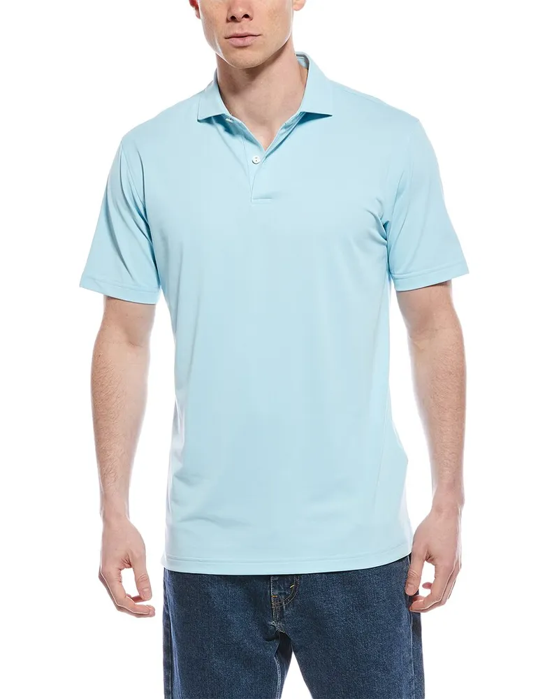 Peter Millar Soul Performance Mesh Polo Shirt Blue