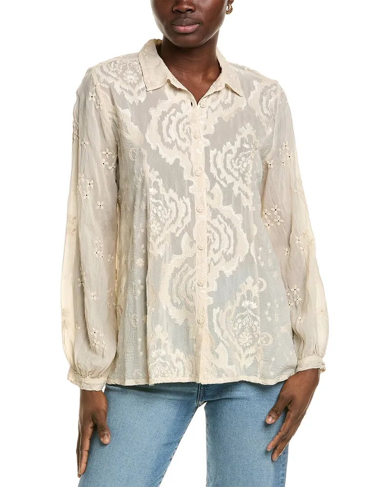 Johnny Was Libena Blouse Tan