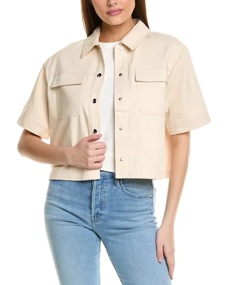 1.STATE Cropped Jacket Beige