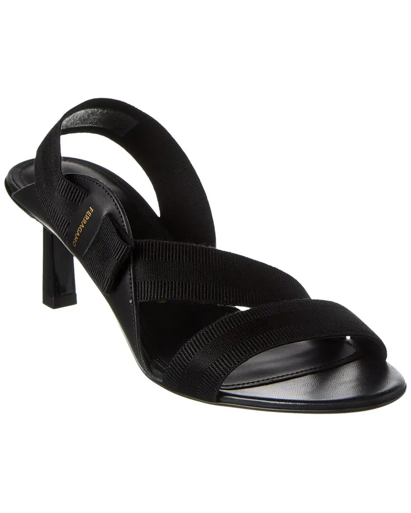 Ferragamo Vara Bow Leather Sandal Black