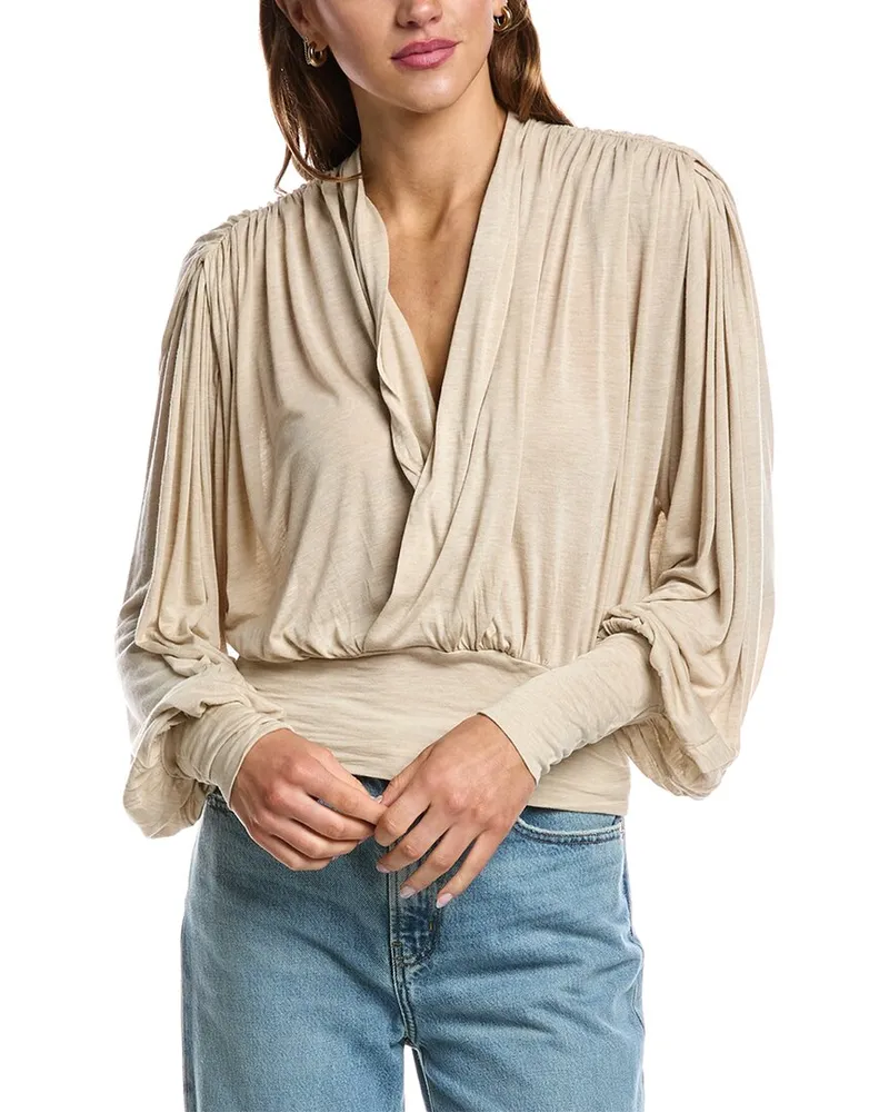 IRO Barba Cashmere-Blend T-Shirt Brown