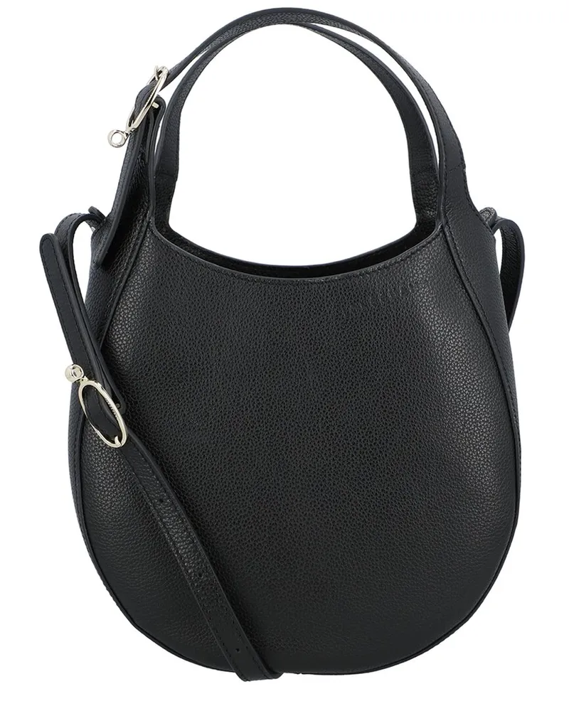 Longchamp Le Foulonne Leather Tote Black