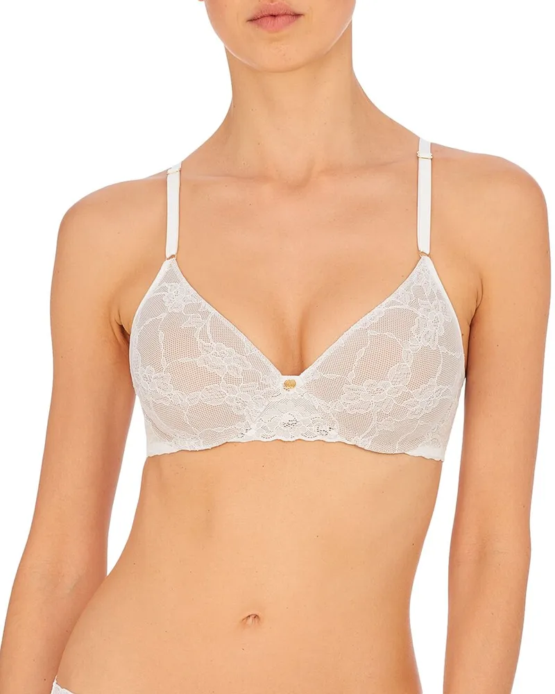 NATORI Bliss Allure Lacey T-Shirt Bra White