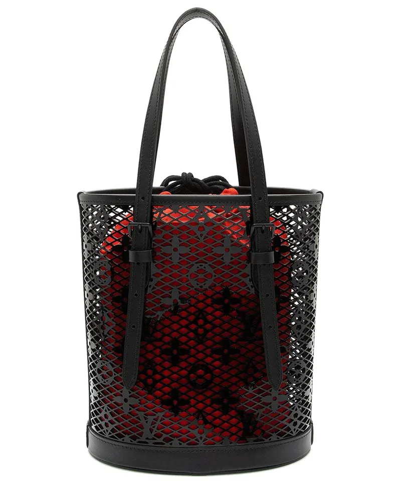 Louis Vuitton Black Calfskin Monogram Lace PM (Authentic Pre-Loved Nocolor