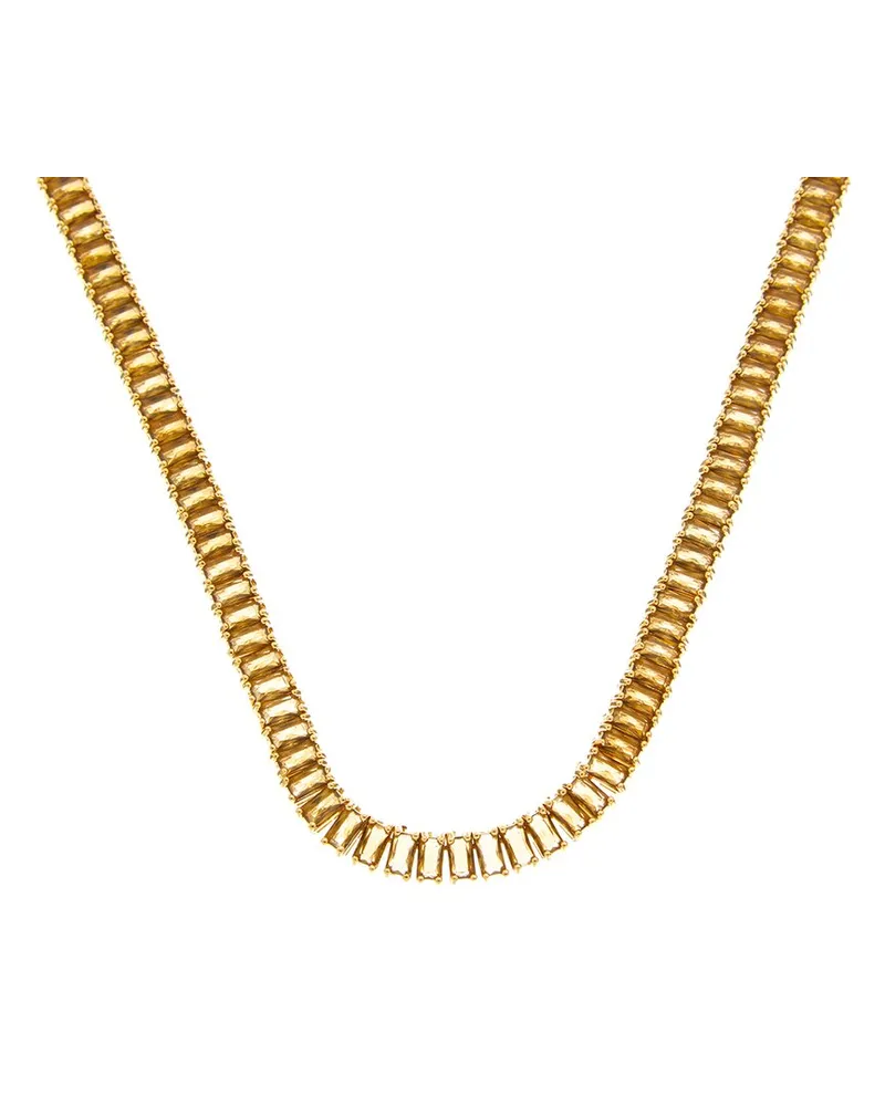 CRYSTAL HAZE 18K Plated CZ Statement Necklace Nocolor