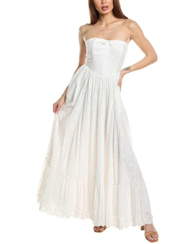 Hemant & Nandita Corseted Maxi Dress White