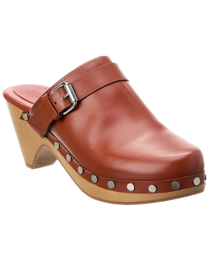 Isabel Marant Titya Modern Leather Clog Brown