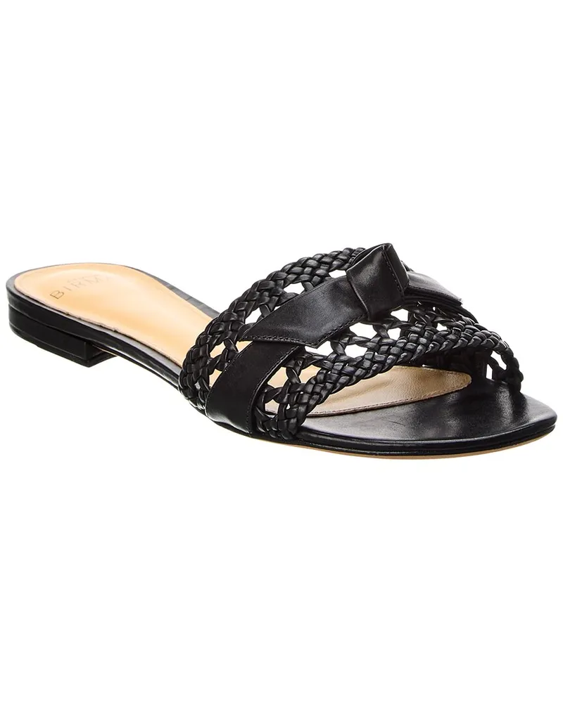Alexandre Birman Clarita Basketry Leather Sandal Black