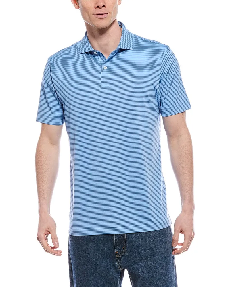 Peter Millar Ballad Performance Jersey Polo Shirt Blue