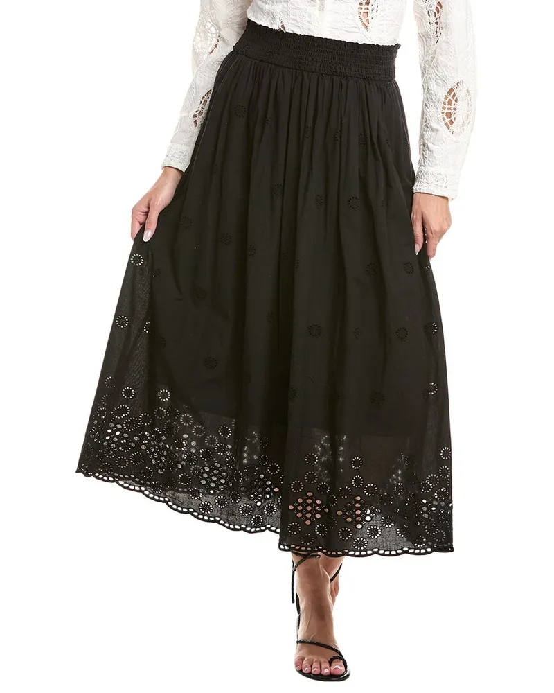 Michael Stars Grace Midi Skirt Black