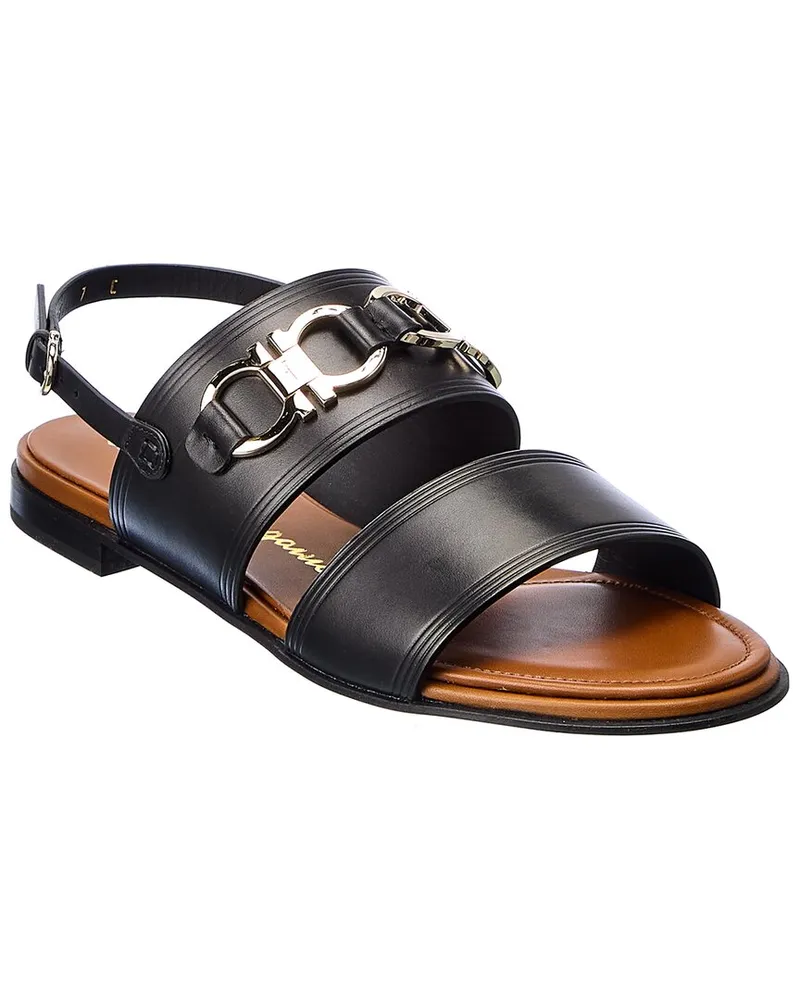Ferragamo Chaim 10 Leather Sandal Nocolor