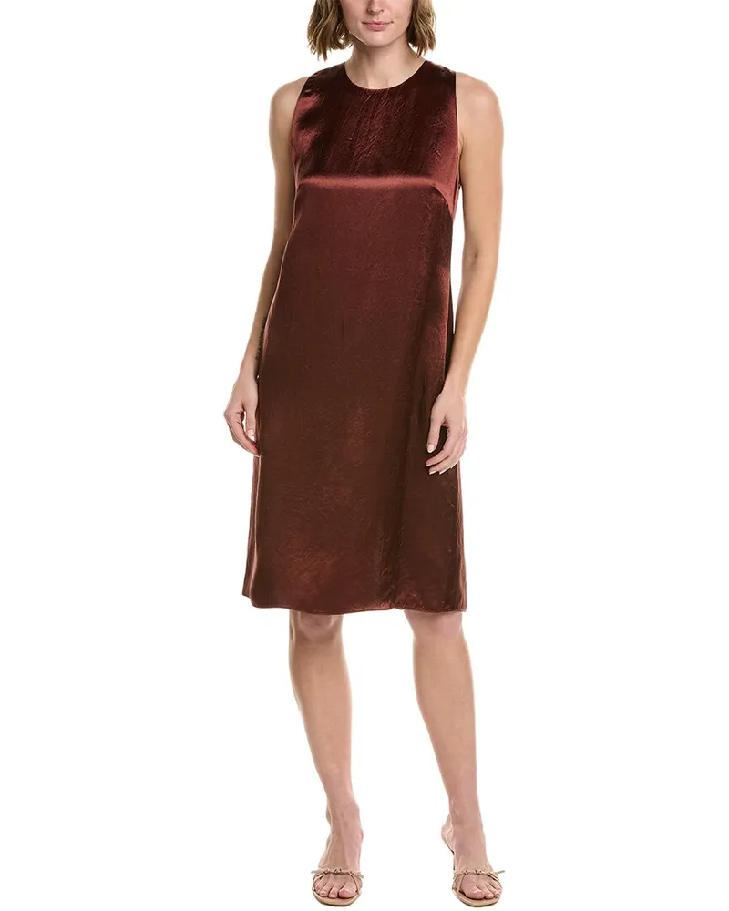 Vince Slim Midi Dress Red