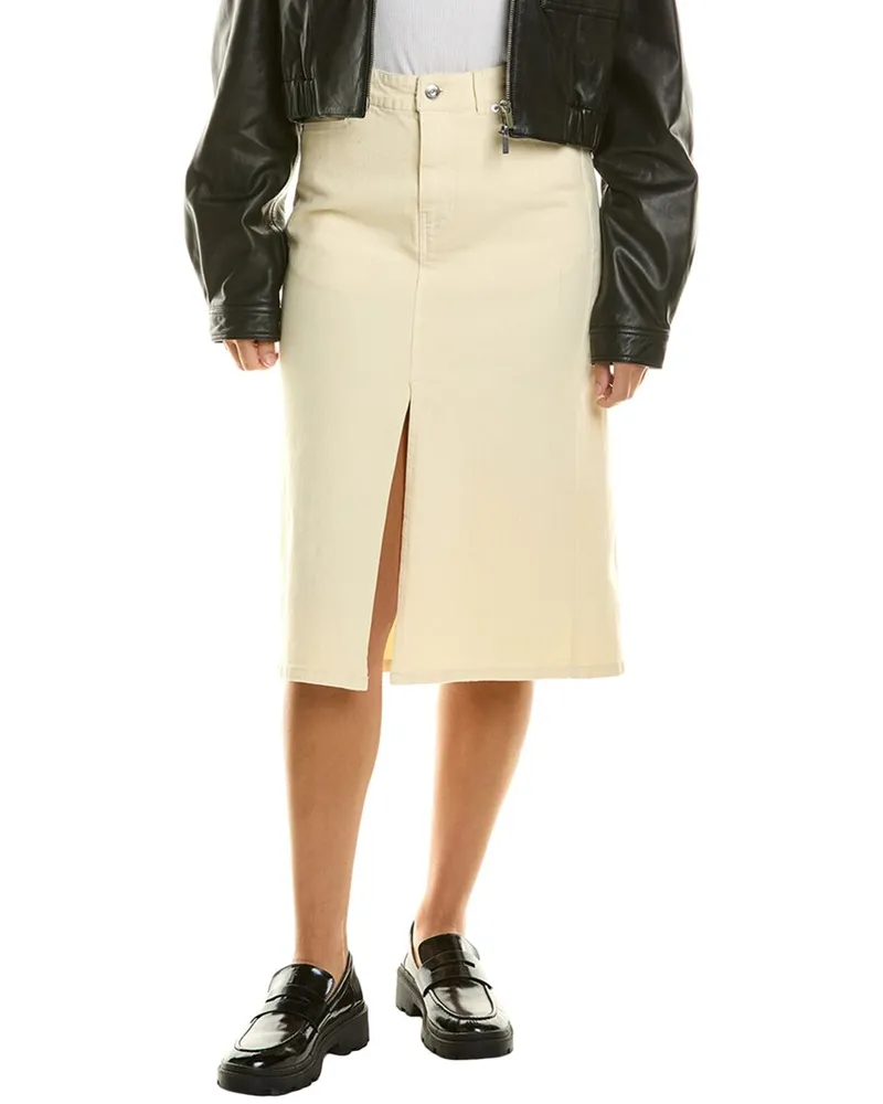 Proenza Schouler White Label Denim Midi Skirt White