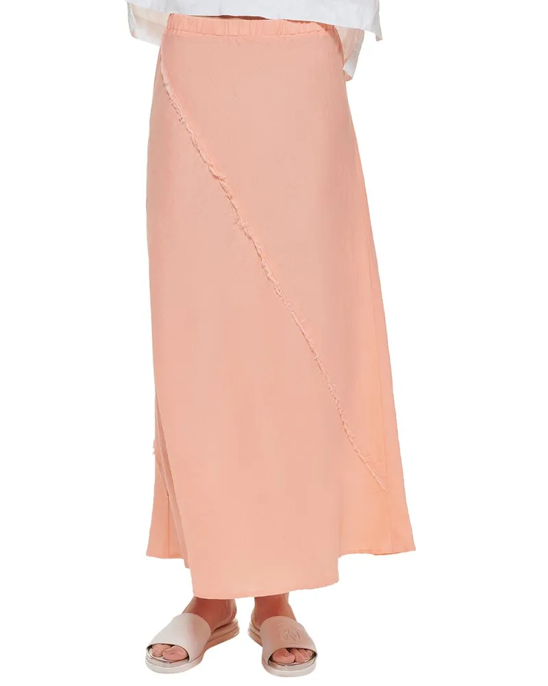 DKNY Linen Midi Skirt Nocolor
