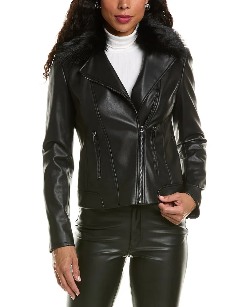 Elie Tahari Moto Jacket Black