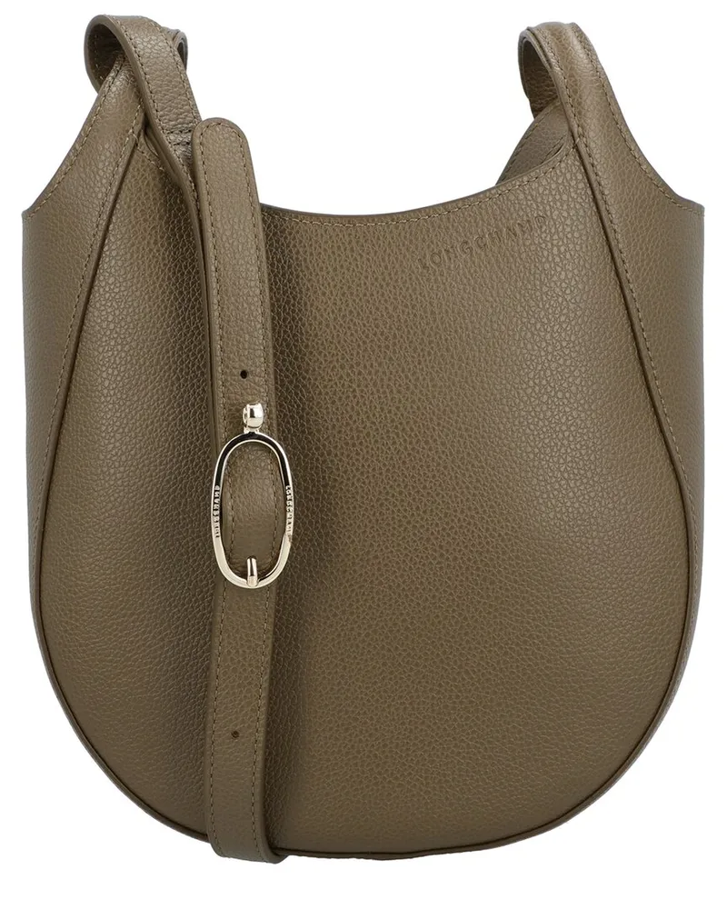 Longchamp Le Foulonné Leather Crossbody Green