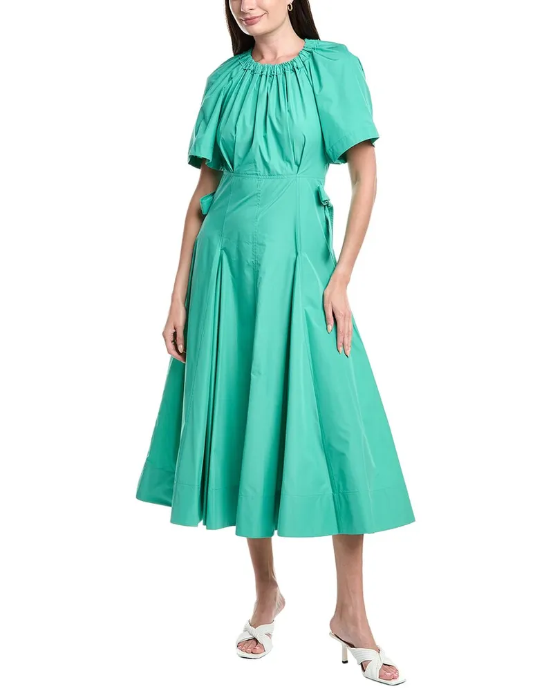 3.1 phillip lim Ladybug Poplin Midi Dress Green