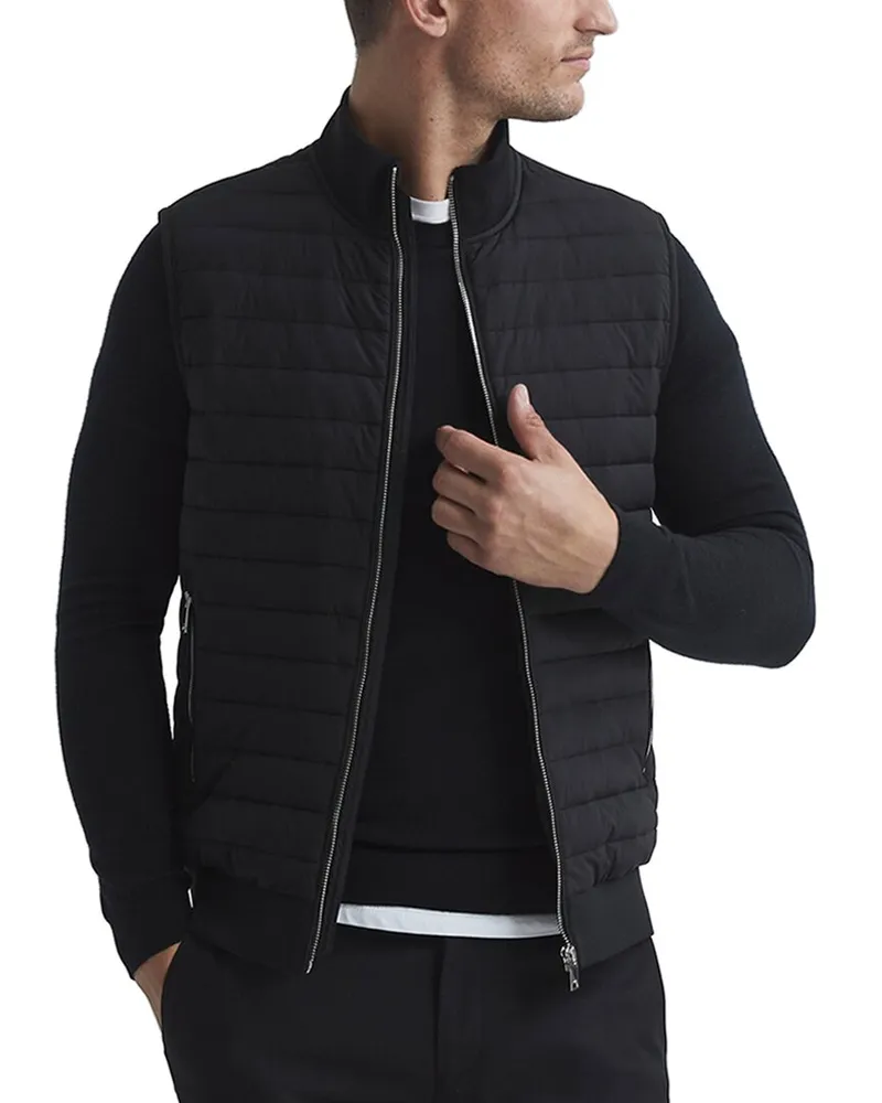 Reiss Pluto Quilted Gilet Hybri Top Nocolor