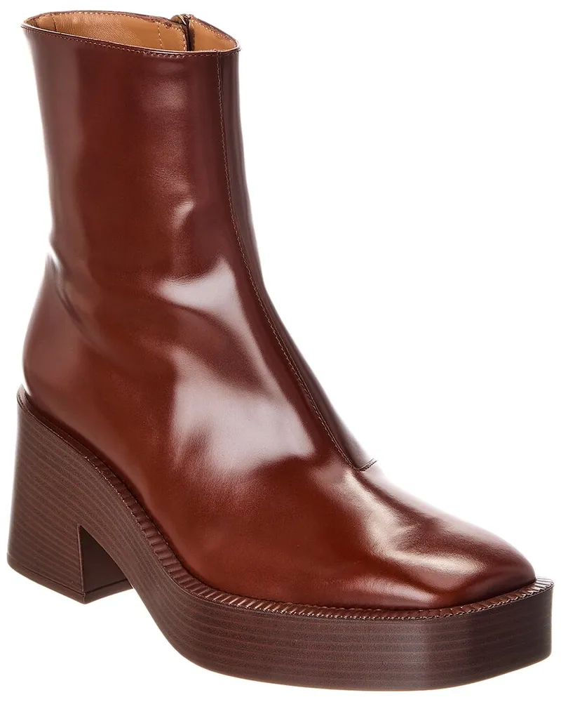 TOD'S TOD’s Gomma Leather Platform Boot Red
