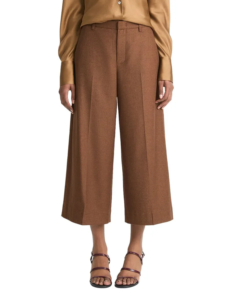 Vince Mid Rise Brushed Flannel Culotte Nocolor