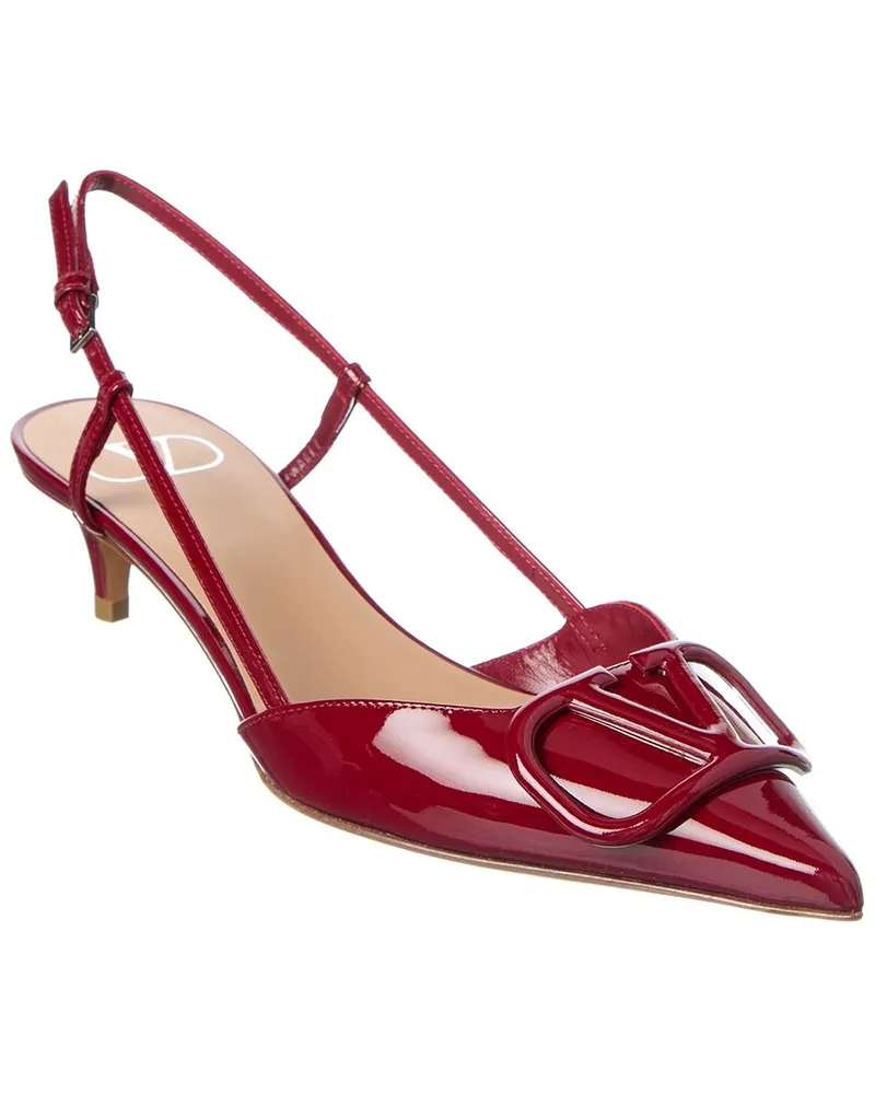 Valentino Garavani VLogo 40 Patent Slingback Pump Red