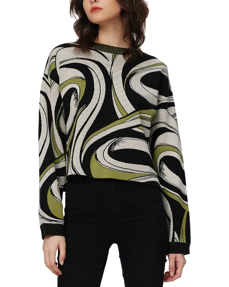 Diane von Furstenberg Tierna Wool-Blend Sweater Nocolor