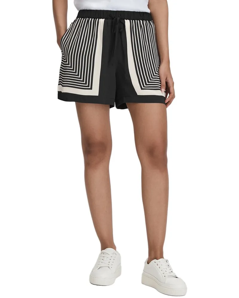 Reiss Lilia Printed Short Black