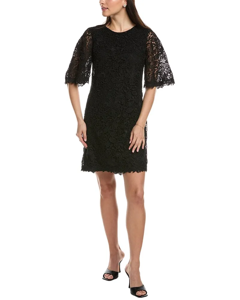 Carolina Herrera New York Flutter Sleeve Shift Dress Nocolor