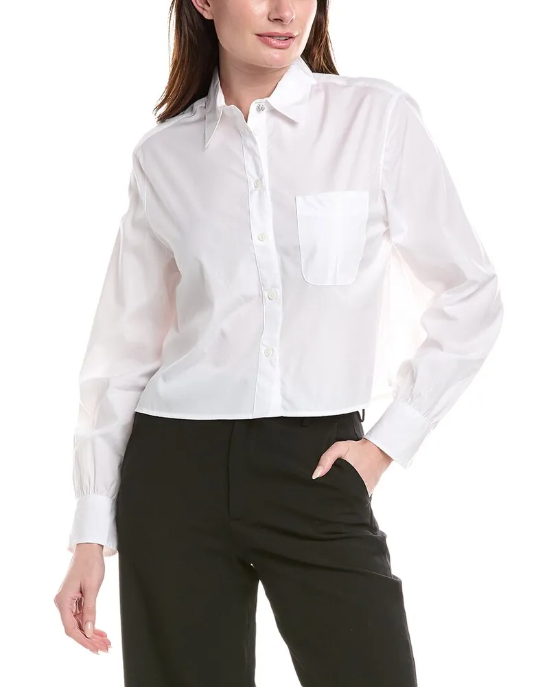Rag & Bone Maxine Jewel Cropped Shirt White