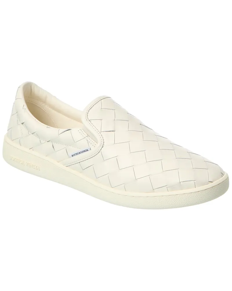 Bottega Veneta Sawyer Intrecciato Leather Slip-On Sneaker White