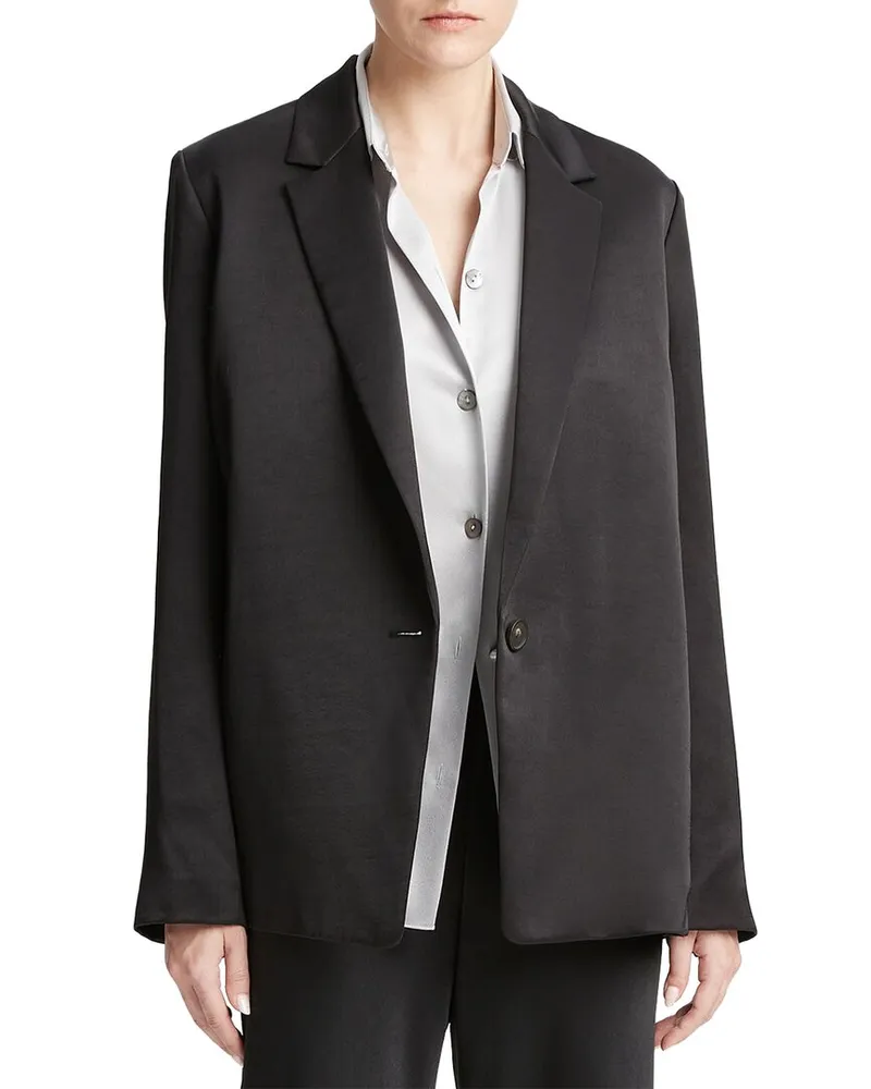 Vince Fluid Satin Blazer Nocolor