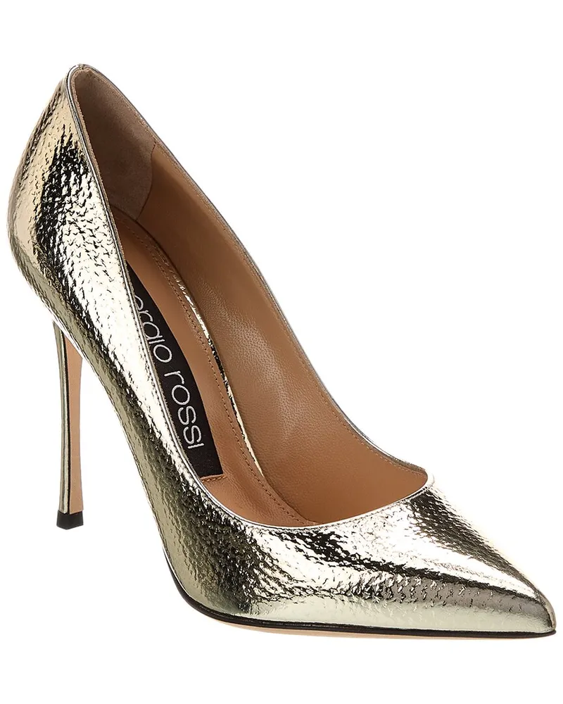 Sergio Rossi Leather Pump Silver